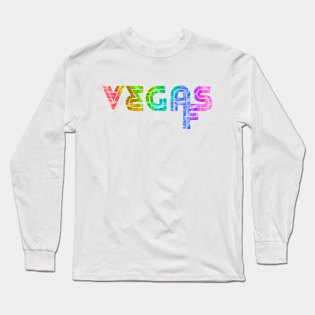 Vegas AF Plaster Long Sleeve T-Shirt by SABREart